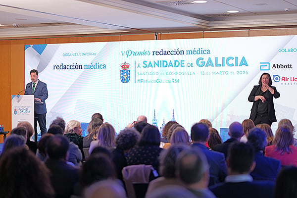 Aspecto de la sala durante el discurso de agradecimientos de Miguel Ángel García.