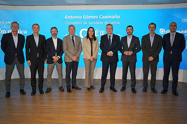 García Aznar,José Luis gerente del Acceso al Mercado de Campo de Beigene; Michael Thomas, director general de Medgas Iberia Air Liquide Healthcare: Ángel Bajils, director general de Air Liquide Healthcare; Julio de la Rosa, director de Relaciones Institucionales y Acceso al Mercado de Air Liquide Healthcare; Cristina García, directora general de Iberia de Beigene; Antonio Gómez Caamaño; Juan Antonio Mayol, director de Asuntos Públicos de Boehringer Ingelheim; Nicolas Vázquez, Relaciones Institucionales Regional Access & Healthcare Solutions del Noroeste- Canarias de Boehringer Ingelheim; y Ricardo López.