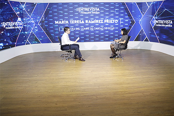 María Teresa Ramírez Prieto en un instante de la entrevista.