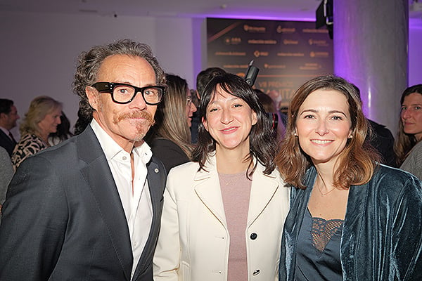 Esteban Bravo, director de Cícero Comunicación; Cecilia Ossorio; y Lucía Barrera.