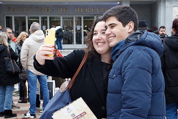 Un selfie para recordar un día que nunca podrán olvidar. 