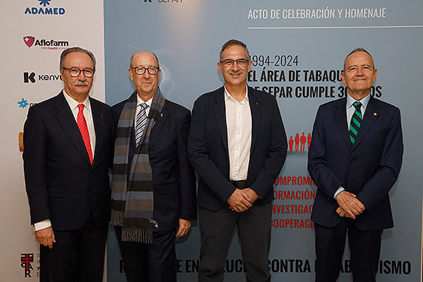 Carlos A. Jiménez; José Luis Díaz Maroto, del grupo de Tabaquismo de Separ; David de la Rosa; y José Manuel González de Vega.