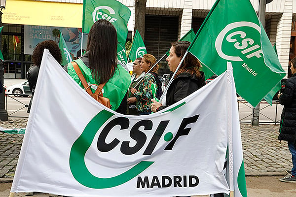 La manifestación de este miércoles ha englobado también a otros sectores de CSIF, como el de Educación.