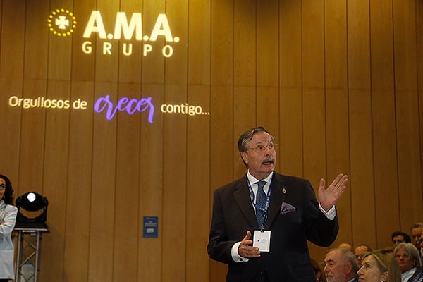 Luis Cáceres,  momento del nombramiento como consejero de AMA.