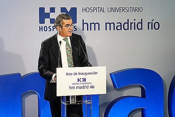 Juan Abarca durante un instante del discurso de inauguración.