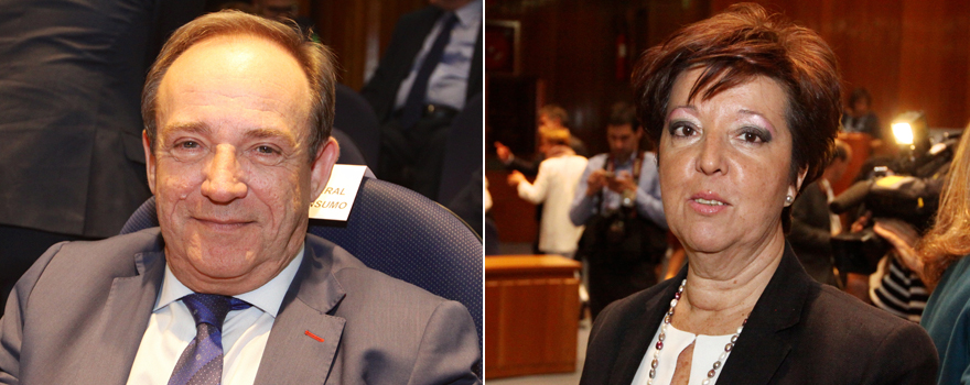 Javier Castrodeza y Elena Andradas, secretario general de Sanidad y directora de Salud Pública del ministerio, respectivamente. 