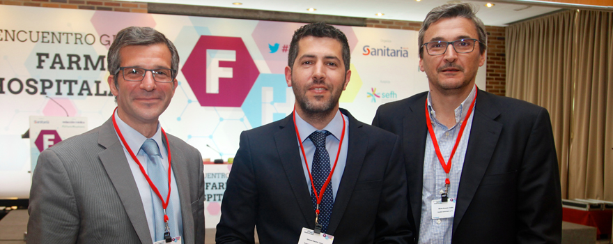 Miguel Ángel Calleja; Borja Gitrama, coordinador de Comunicación de la SEFH, y Emilio Monte-Boquet.