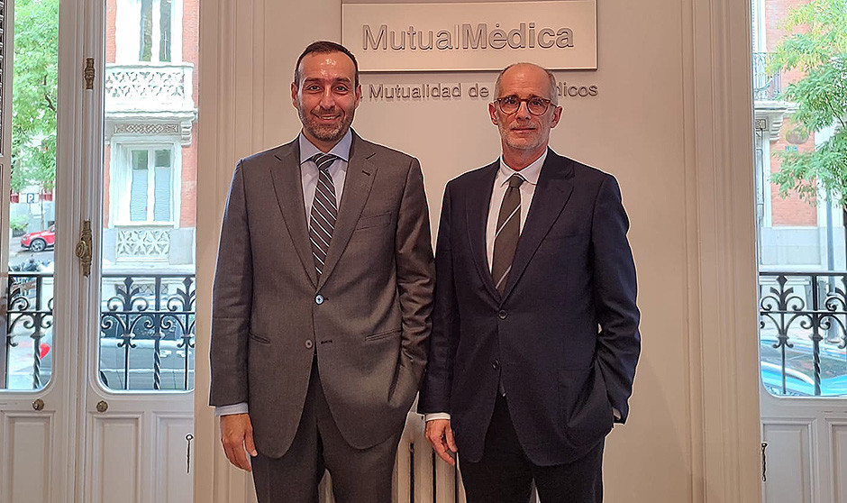   Antonio López, director general de Mutual Médica; y  Lluís Castells, presidente de Mutual Médica.