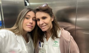 María Ángeles y su hija Julia han compartido un seminario de Ginecología en el Hospital Virgen del Rocío.