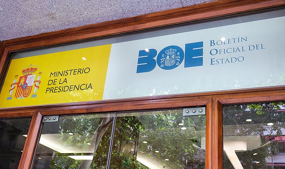 Cartel oficina del Boletín Oficial del Estado (BOE)
