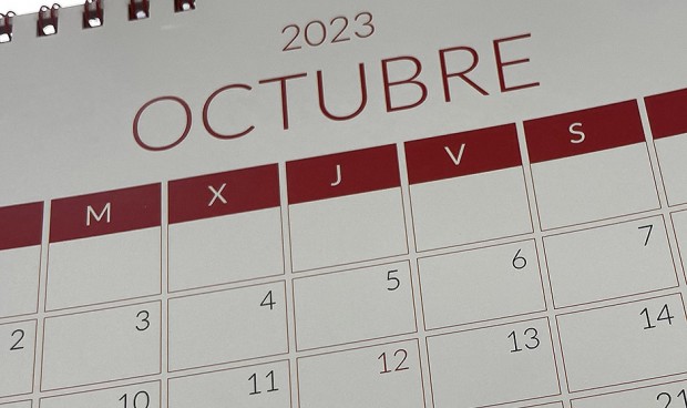 Mes de octubre en el calendario de 2023