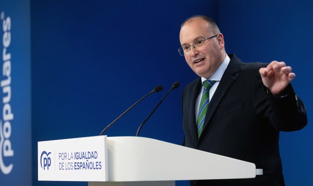 Miguel Tellado, portavoz en el Congreso del PP, que pide carrera profesional y 'cese excepcional' de interinos para el 'nuevo' SNS.