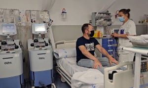 José Ramón durante la terapia CAR-T en el Hospital Universitario 12 de Octubre