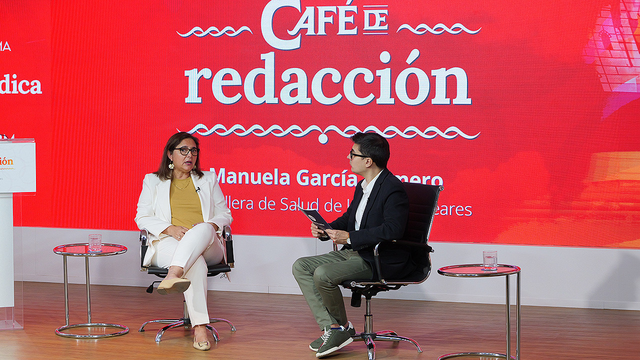  La consellera de Salut de las Islas Baleares, Manuela García, en el 'Café de Redacción'.