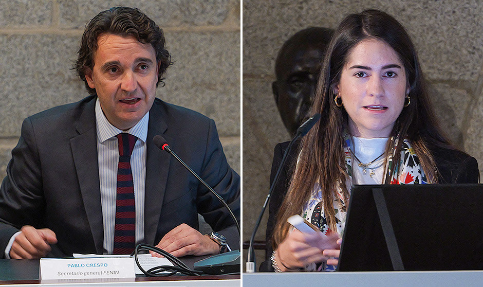 Pablo Crespo, secretario general de Fenin, y Carla Dueñas, coordinadora de la Estrategia en Salud Cardiovascular del Sistema Nacional de Salud.