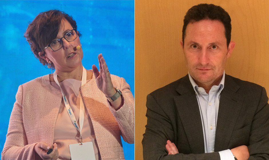 Lucienne Costa-Frossard, neuróloga en el CSUR de Esclerosis Múltiple del Hospital Ramón y Cajal; y Xavier Pérez, Medical Lead Inmunología-Neurociencias de BMS