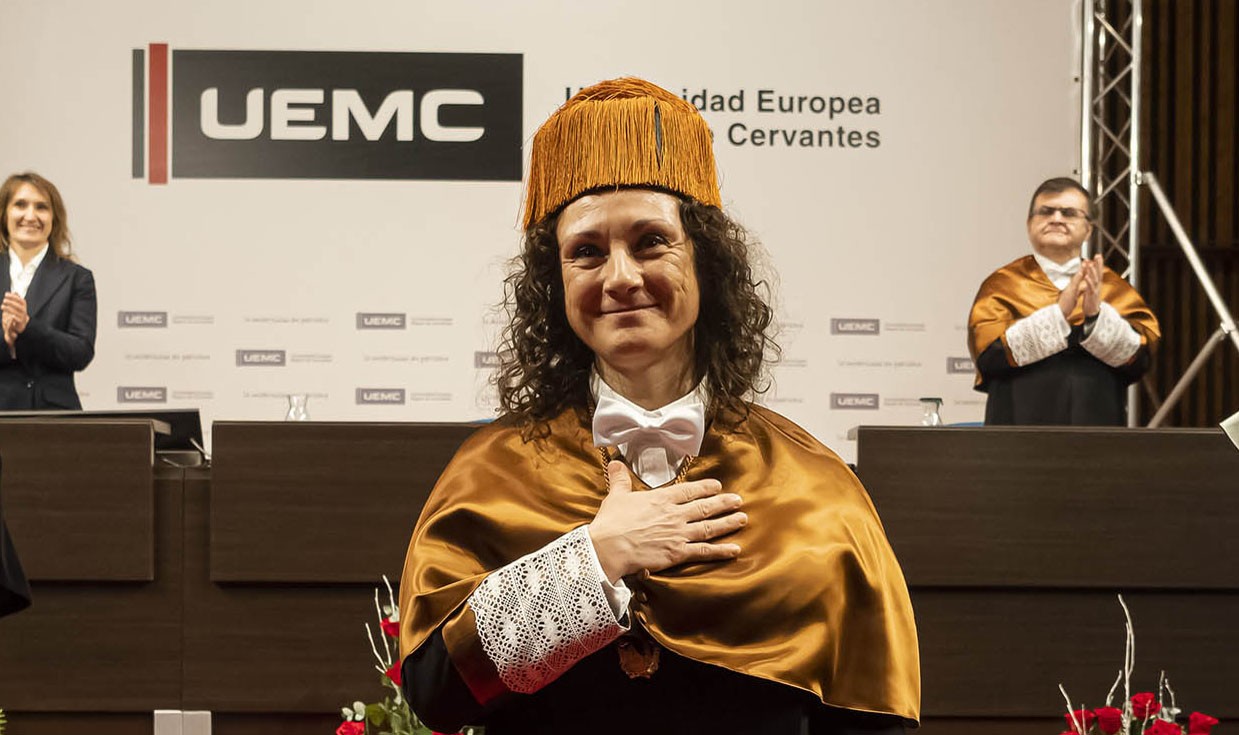 Elena García Armada, ingeniera que desarrolló un exoesqueleto pediátrico, nombrada Doctora Honoris Causa de la Universidad Europea Miguel de Cervantes