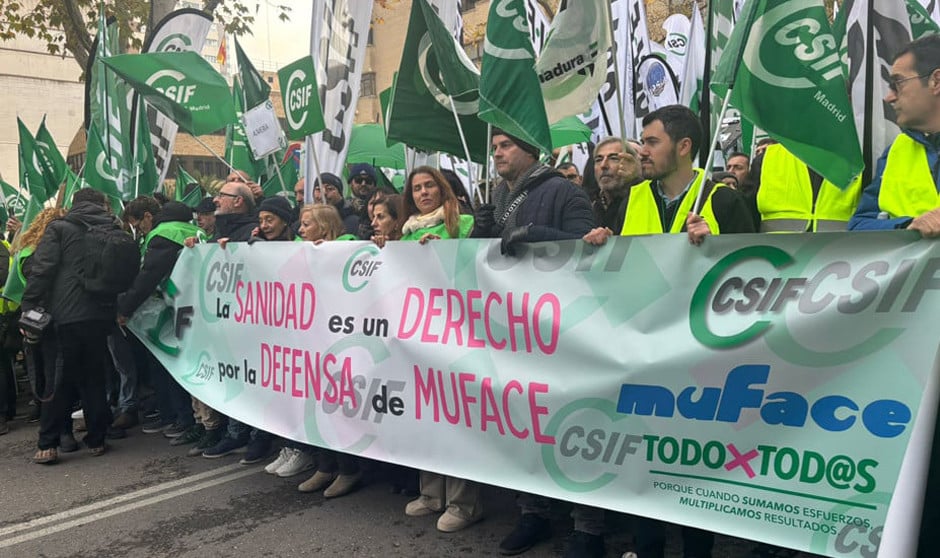 Los funcionarios de CSIF convocan una huelga por la situación que vive Muface.