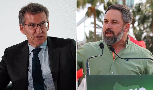 Alberto Núñez Feijóo y Santiago Abascal