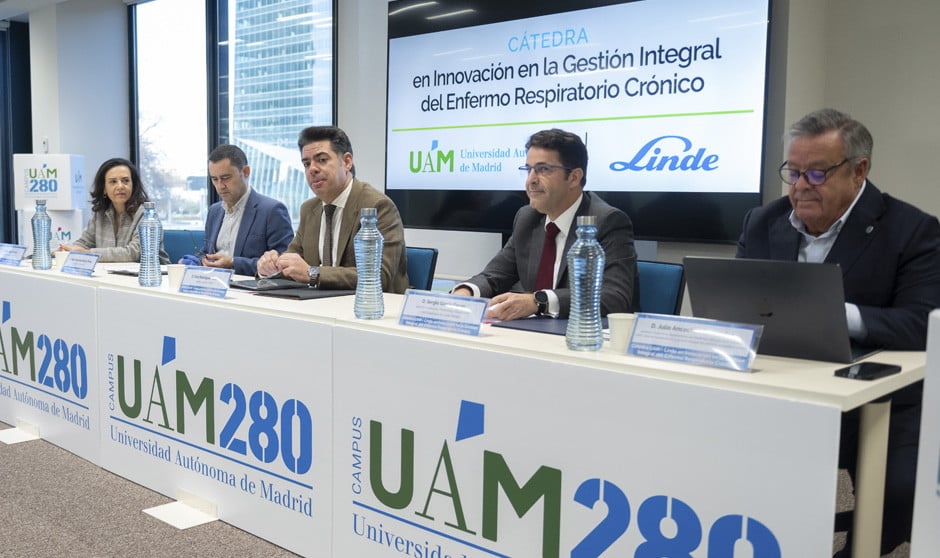 Firma de la Cátedra UAM-Linde en Innovación en la Gestión Integral del Enfermo Respiratorio Crónico