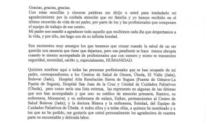 La conmovedora carta de la hija de un paciente terminal a sus médicos