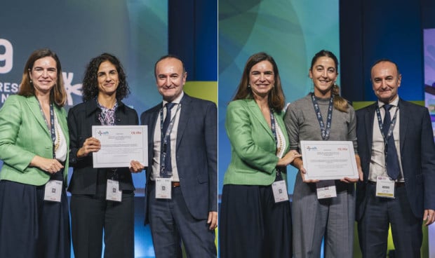 Entrega de los X Premios SEFH-Vifor 2024 a la Dra. Marisol Samartín Ucha, del Complejo Hospitalario Universitario de Vigo, ya la Dra. Mónica Climente, del Hospital Universitario Dr. Peset, por sus proyectos en gestión de proveedores