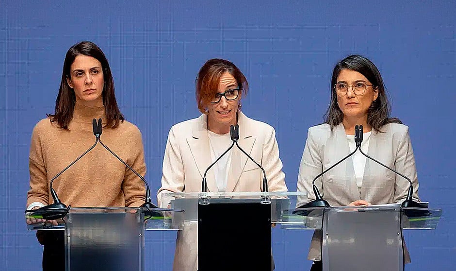 Rita Maestre, Mónica García y Manuela Bergerot