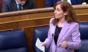 Mónica García, ministra de Sanidad, en una comparecencia reciente en el Congreso.