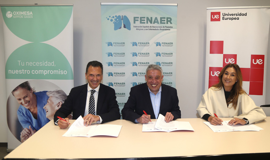 Oximesa, Fenaer y la Universidad Europea firman un acuerdo.