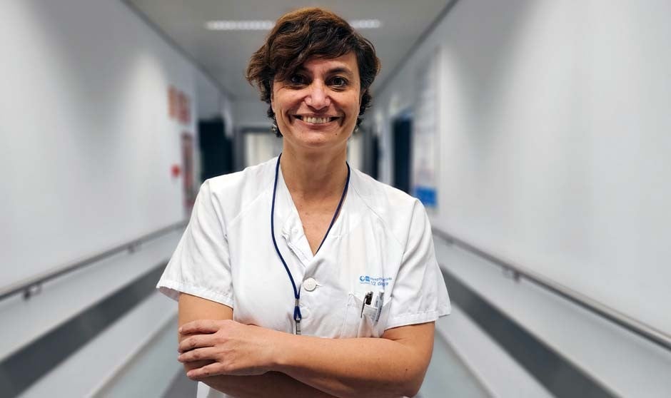 Paz Sanz, head of the physical therapy section of October 12