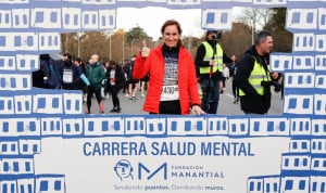 La ministra de Sanidad, Mónica García, en la XIII Carrera Solidaria por la Salud Mental de Fundación Manantial organizada en Madrid.