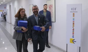 La ministra de Sanidad, Mónica García, y el secretario de Estado de Sanidad, Javier Padilla. 