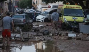 Una calle de Valencia afectada por la DANA.