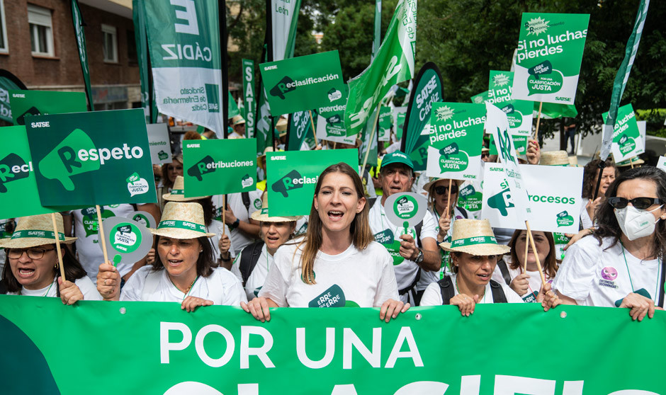 Satse en una manifestación por una reclasificación profesional justa