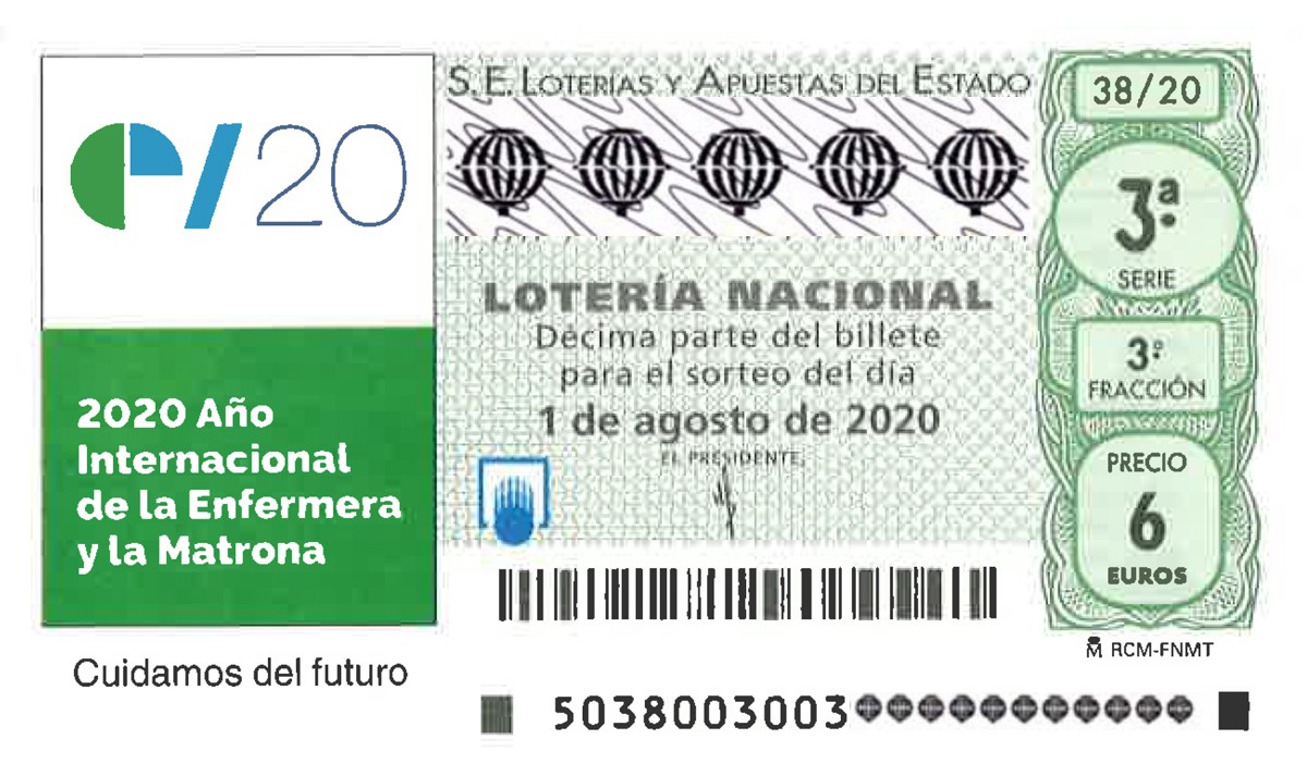 Un cupón de Lotería Nacional reconoce la labor de las enfermeras