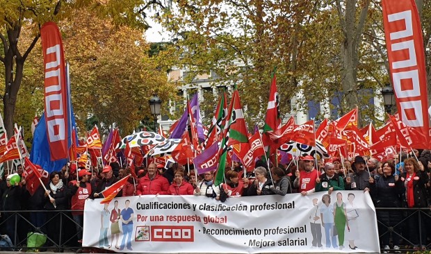 Un "pinchazo" en medio del éxito de la convocatoria de CCOO